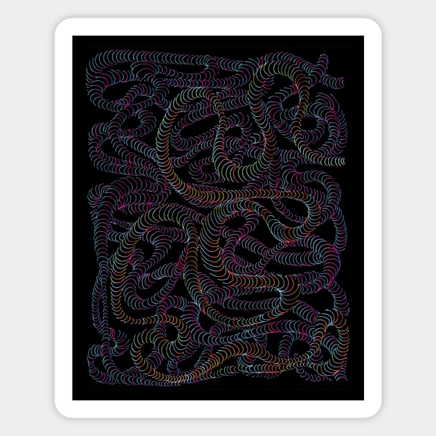 Rainbow Worms Confetti Magnet by zeljkica